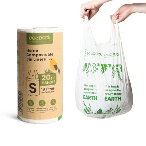 Ecopack Compostable Bin Liners 18L 20 pack