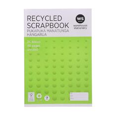 WS Scrapbook 320mm x 220mm Unruled 24 Leaf Green