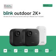 Blink Outdoor 2K+ With Sync Module Core 2 Pack Black