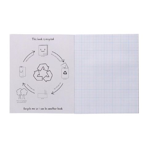 WS Exercise Book 1J5 5mm Quad 36 Leaf Blue Mid