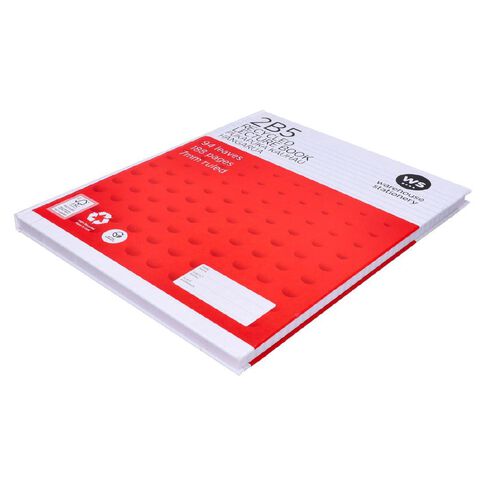 WS Lecture Book 2B5 7mm Ruled Hardcover 94 Leaf Red Mid
