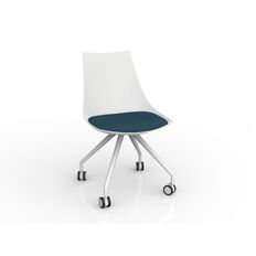 Luna White Deep Blue Chair