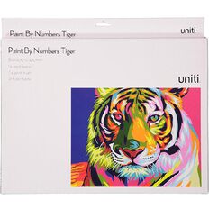 Uniti Paint By Numbers Colourful Tiger 30 x 40cm