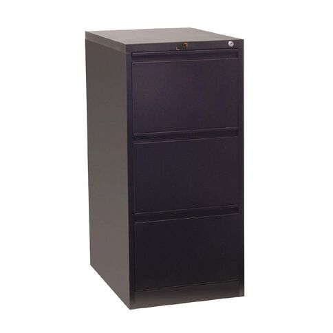 Workspace Filing Cabinet 3 Drawer Black