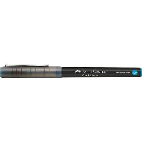 Faber-Castell Free Ink Rollerball Pen - Broad 1.5mm Sky Blue