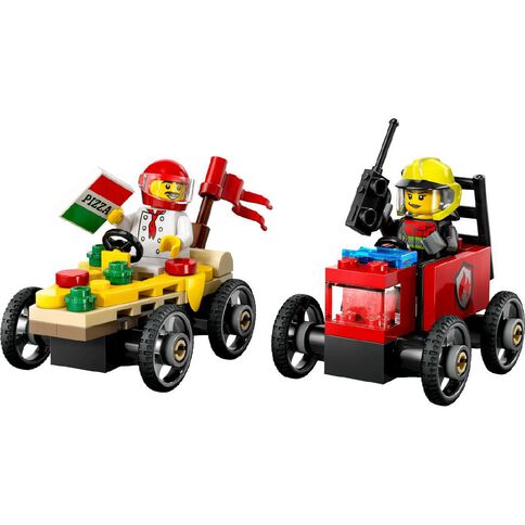 LEGO CITY Pizza vs Fire Truck Race Car Pack 60458