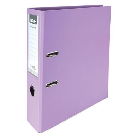Ledah Pastels Lever Arch Purple A4
