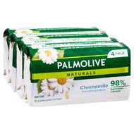 Palmolive Naturals Chamomile Balanced & Mild Soap 90g 4 Pack White