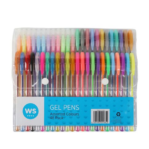 WS Gel Pens Assorted Colours 48 Pack