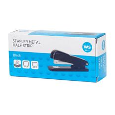 WS Stapler Metal Half Strip 20 Sheet Black