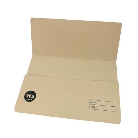 WS Manilla Document Wallet Bluff Orange Foolscap