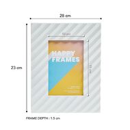 Happy Frames Large Ribbed 10x15 White