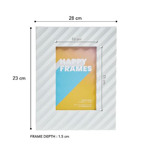 Happy Frames Large Ribbed 10x15 White