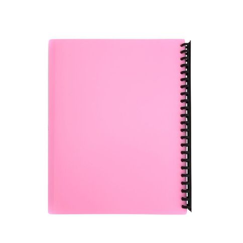 WS Clearbook Refillable 20 Leaf Pink