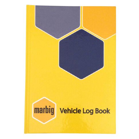 Marbig Vehicle Logbook Hard Cover Yellow Mid A5