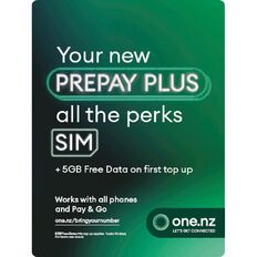One NZ Prepay Triple Sim with Bonus 5GB