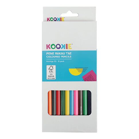 Kookie Te Reo Coloured Pencils Multi-Coloured 12 Pack