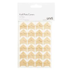Uniti Kraft Photo Corners Brown Light 24 Pack