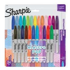 Sharpie Fine Electro Pop Permanent Marker Assorted 24 Pack
