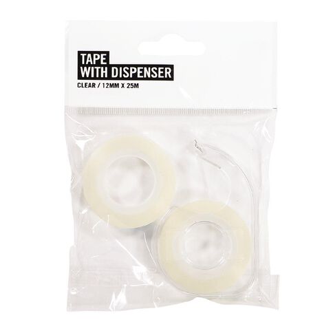 1 Refill Tape with Dispenser - 12mm x 25m Clear