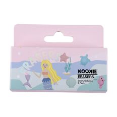 Kookie Erasers Sea Creatures Colour Box 5 Pack