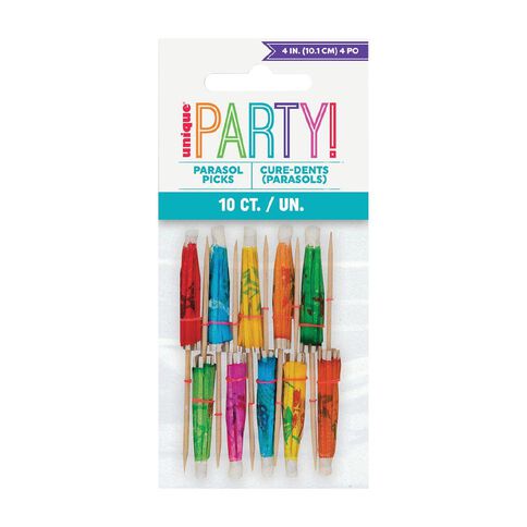 Unique Party Parasols 10 Pack