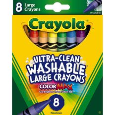 Crayola Large Washable Crayons 8 Pack Assorted 8 Pack