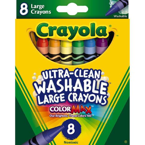 Crayola Large Washable Crayons 8 Pack Assorted 8 Pack
