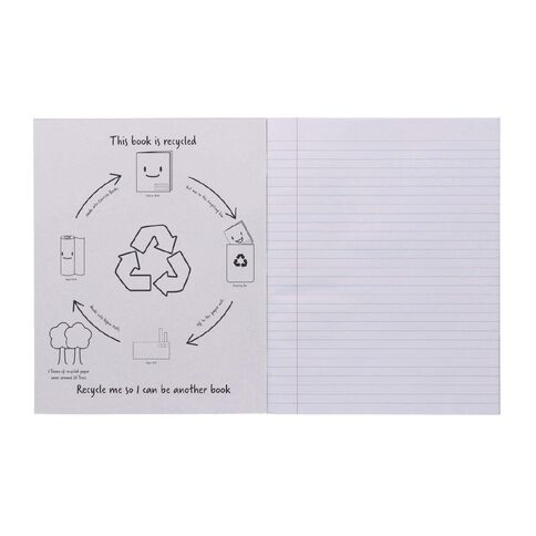 WS Exercise Book 1L4 7mm Ruled Nature 28 Leaf Red Mid