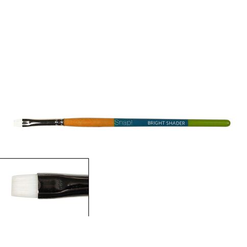 Princeton Snap Brush Short Handle Taklon Bright Shader 6 White