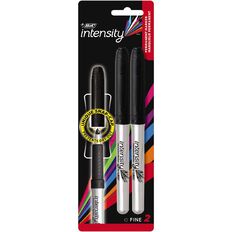 Bic Intensity Permanent Marker Fine Black 2 Pack
