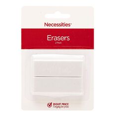 No Brand Erasers Large White 2 Pack