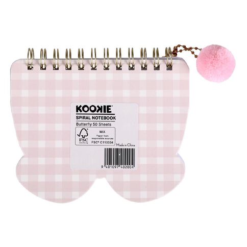Kookie Butterfly Spiral Small Notebook