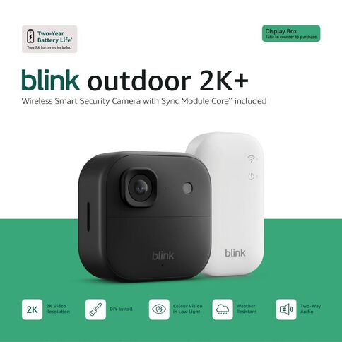 Blink Outdoor 2K+ With Sync Module Core 1 Pack Black