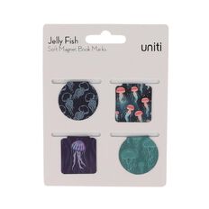 Uniti Jelly Fish Magnet Book Marks 4 Piece