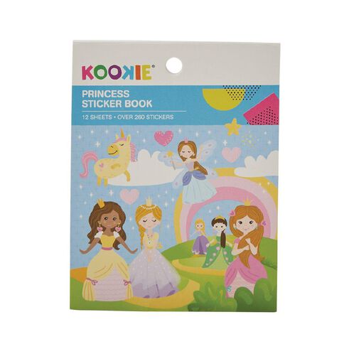 Kookie Mini Sticker Book 12 Sheets Princess Multi-Coloured