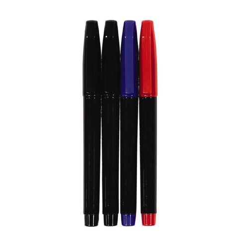 Deskwise Permanent Markers Mixed Assortment 4 Pack