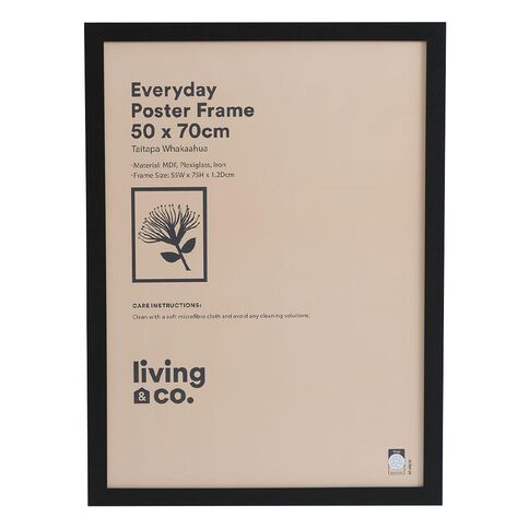 Living & Co Everday Poster Frame Black 50cm x 70cm