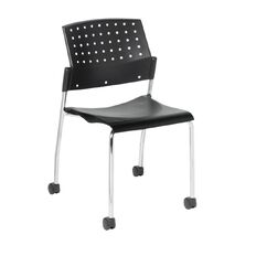 Eden 550 Chair 4-Leg with Castors Black