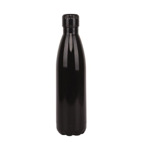 Living & Co Stainless Steel Drink Bottle Black 750ml