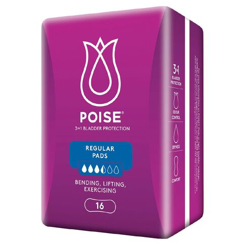 Poise Regular Pads 16 Pack