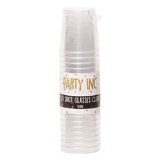 Party Inc Plastic Shot Glasses Clear 30ml 20 Pack
