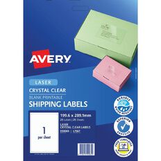 Crystal Clear Shipping Labels L7567 25 Pack