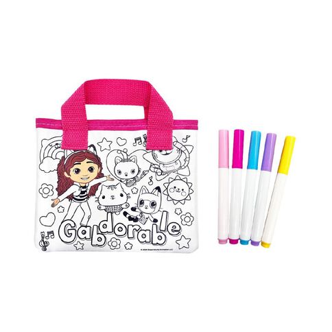 Gabby's Dollhouse Colour In Tote Bag With Markers