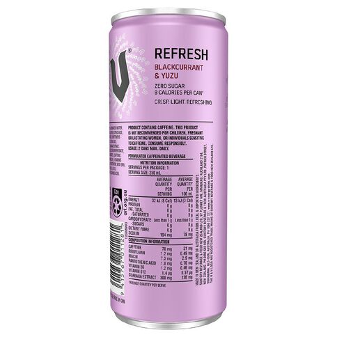 V Refresh Blackcurrant Yuzu 250ml