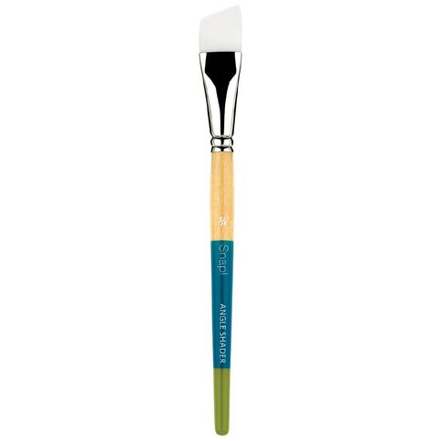 Princeton Snap Brush Short Handle Taklon Angle Shader 3/4 White