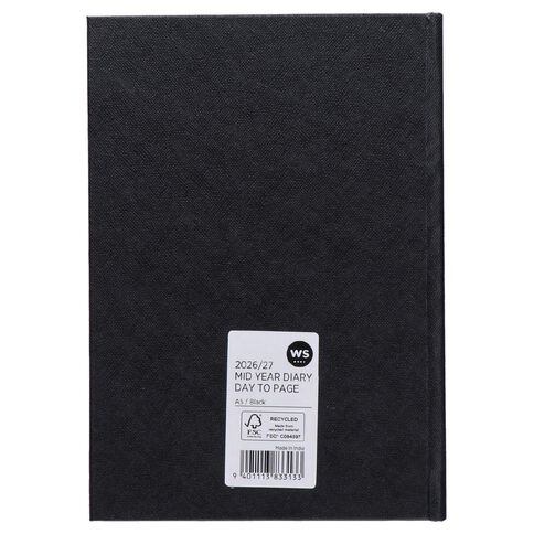 WS Mid Year Diary Black Date To Page A5 26-27