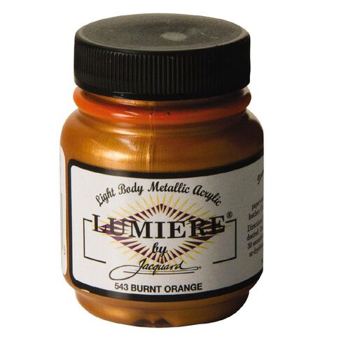 Jacquard Lumiere Acrylic Paint Burnt Orange 66.54ml