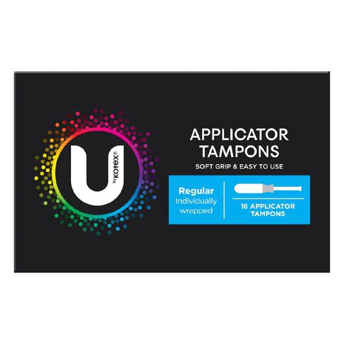 U By Kotex Applicator Regular Tampons 16s