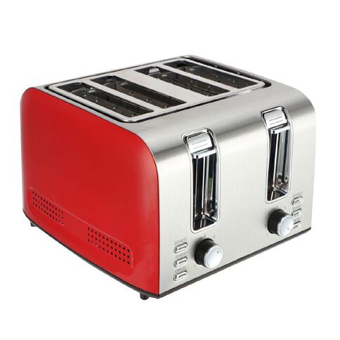Living & Co Toaster Stainless Steel Red